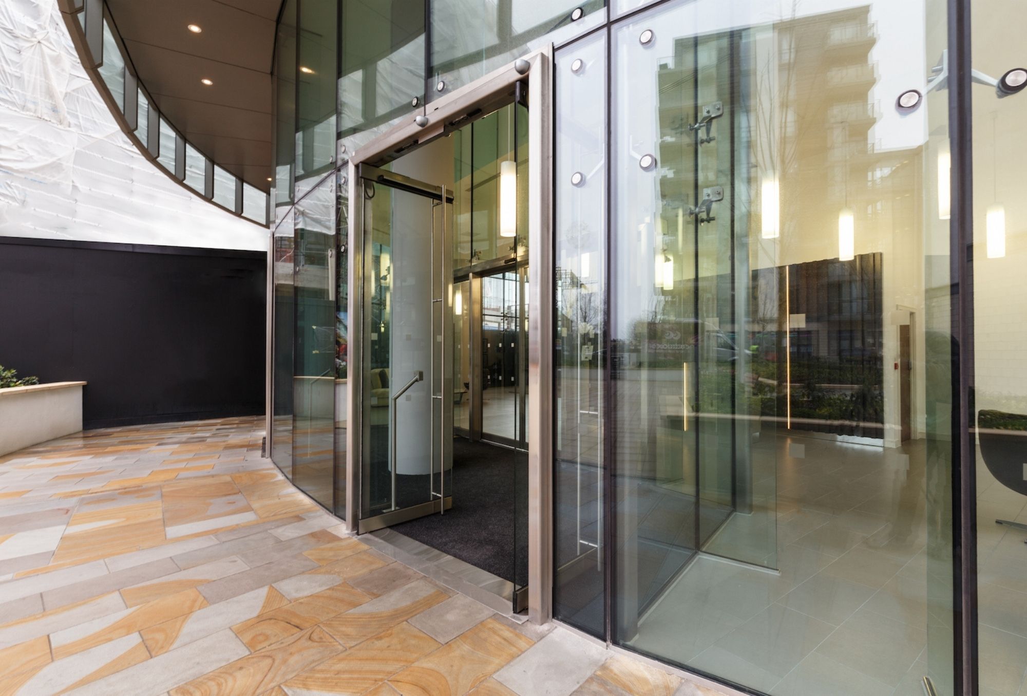 an entrance door built by bds entrances in london and frankfurt